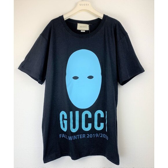 NWT Gucci Manifesto Mask Print Oversized Cotton T-Shirt In Black Size L - Picture 7 of 16